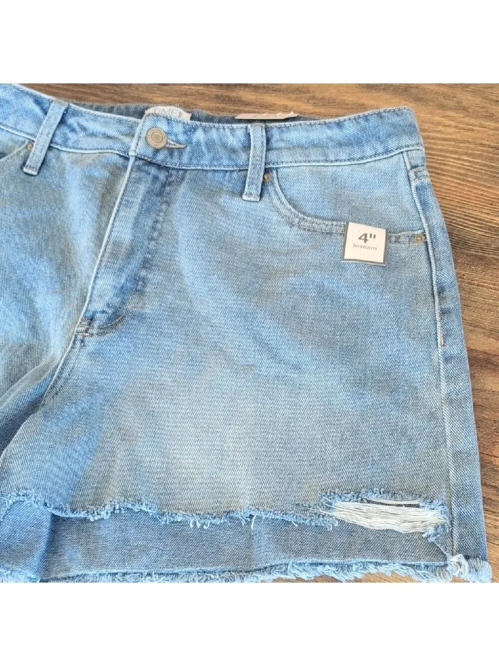 NWT Time & Tru Blue Women's Jean Shorts 12 E130